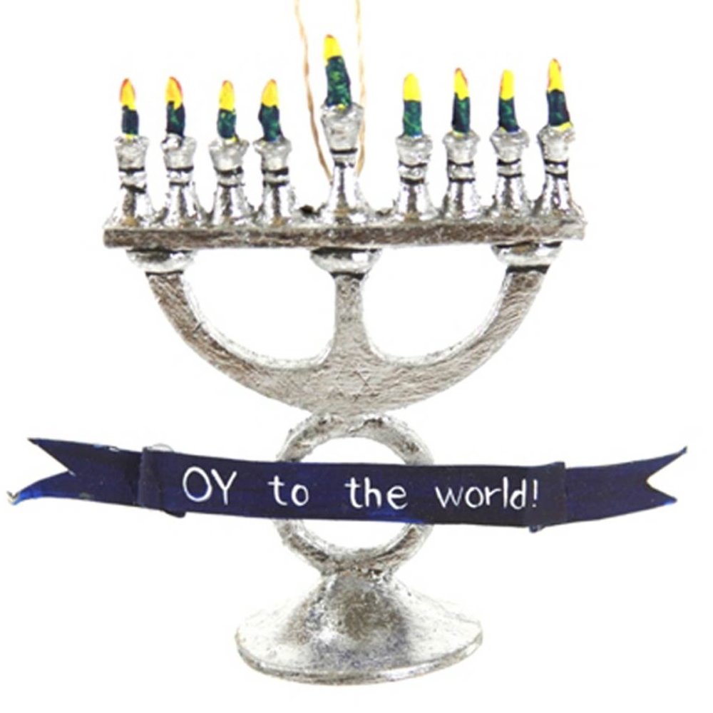 Oy to the World Menorah Ornament